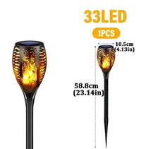 Torche Solaire  LED Effet Flamme