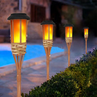 Torches solaire en bambou