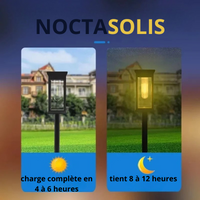 Lampe solaire de chemin lentille transparente