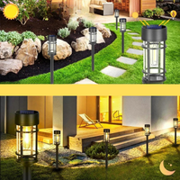 Lampe solaire de jardin en verre