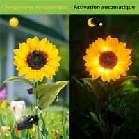 Lampe Solaire En Forme De Tournesol