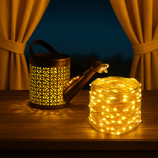 Lanterne solaire effet douche lumineuse – Suspension féérique & lumière cascade – Guirlande incluse | Nocta Solis™ - NoctaSolis