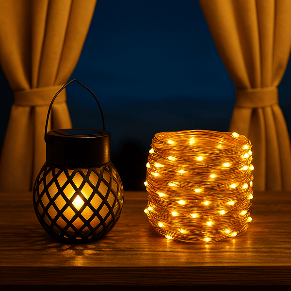 Lanterne solaire extérieur effet flamme – À suspendre, lumière vacillante décorative – Pour jardin et terrasse | Nocta Solis™ - NoctaSolis