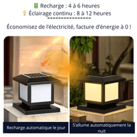 lanterne solaire pillier puissante - NoctaSolis