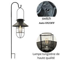 Lanterne solaire vintage suspendue - NoctaSolis