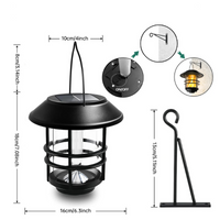 Lanterne solaire suspendue en verre