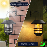 Lanterne solaire suspendue en verre