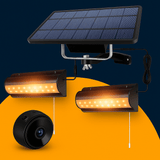 Projecteur solaire suspendu double tête – Éclairage chaud/froid avec tirette & câble 3m | Nocta Solis™ - NoctaSolis